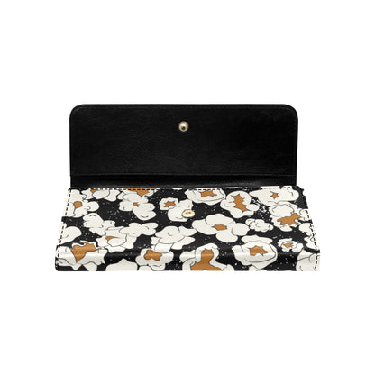 Popcorn Pattern Print Design A02 Women's Trifold Wallet