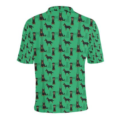 Beauceron Pattern Print Design 01 Men Polo Shirt