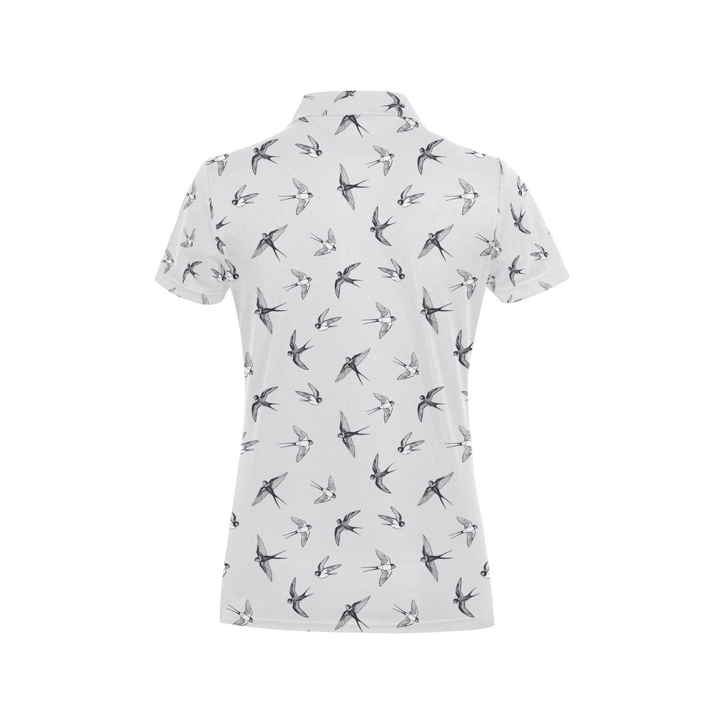 Swallow Bird Pattern Print Design 04 Women's Polo Shirt