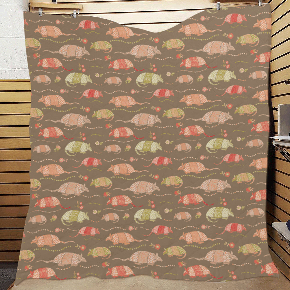 Armadillo Pattern Print Design 04 Premium Quilt