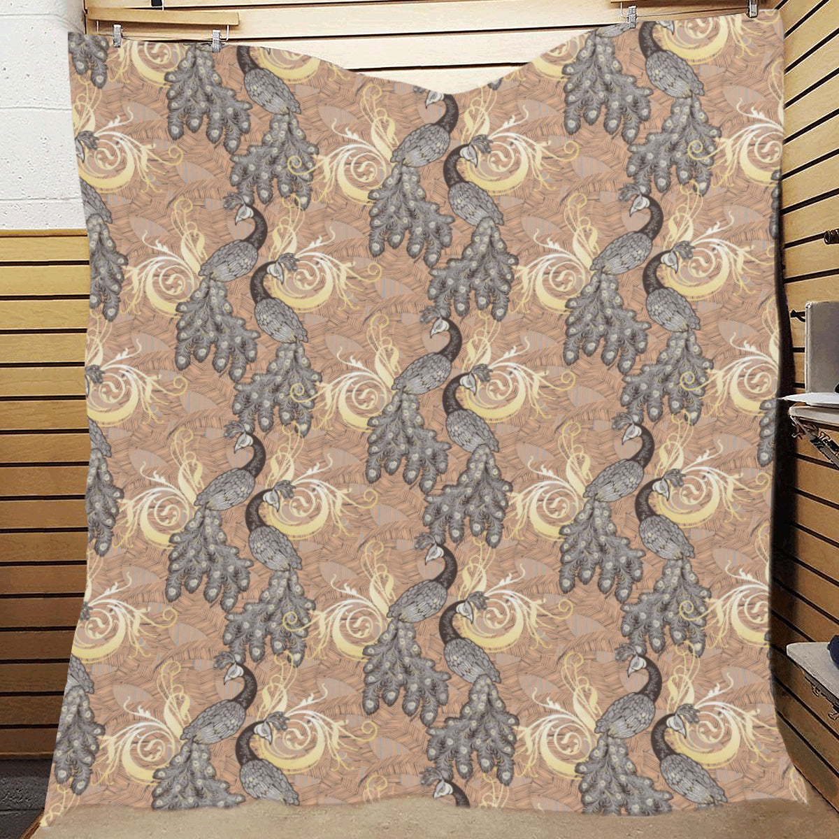 Peacock Pattern Print Design A05 Premium Quilt