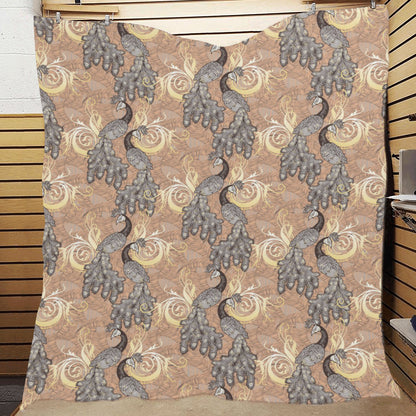 Peacock Pattern Print Design A05 Premium Quilt