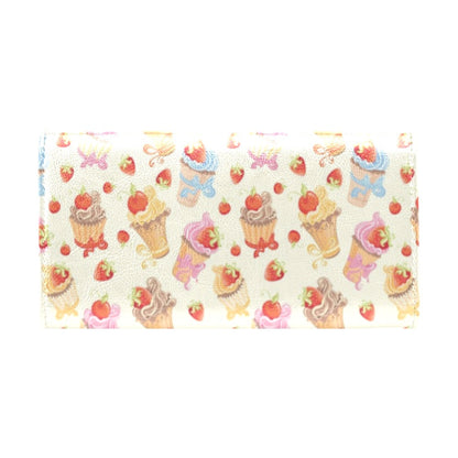 Cupcakes Strawberry Cherry Print Women's Trifold Wallet