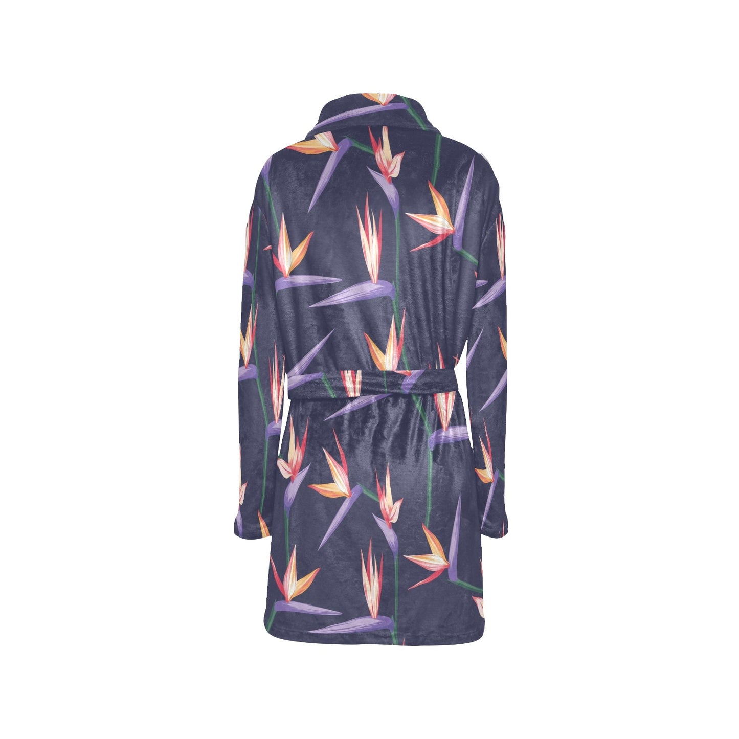 Bird Of Paradise Pattern Print Design BOP015 Women's Fleece Robe