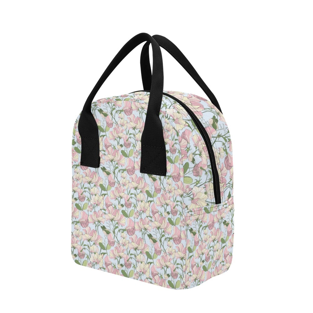 Sweet Pea Print Design LKS304 Insulated Lunch Bag