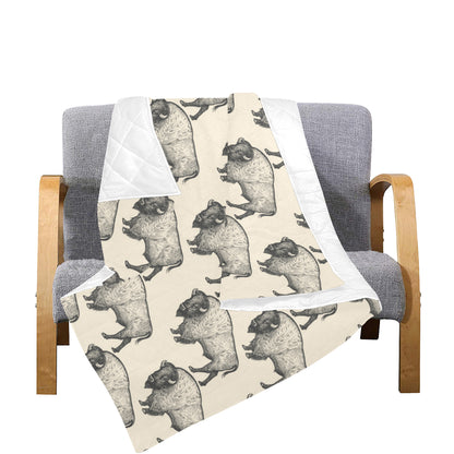 Bison Pattern Print Design 02 Premium Quilt