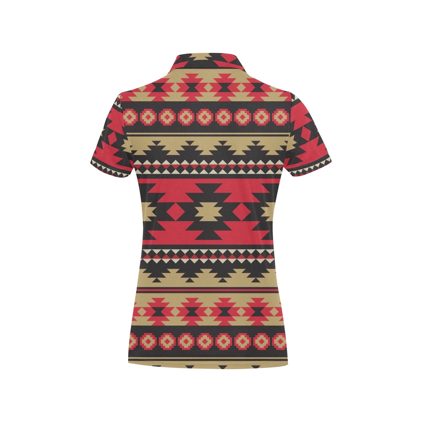 Navajo Pattern Print Design A04 Women's Polo Shirt