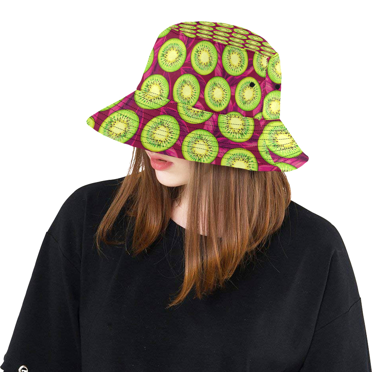 Kiwi Pattern Print Design KW05 Unisex Bucket Hat