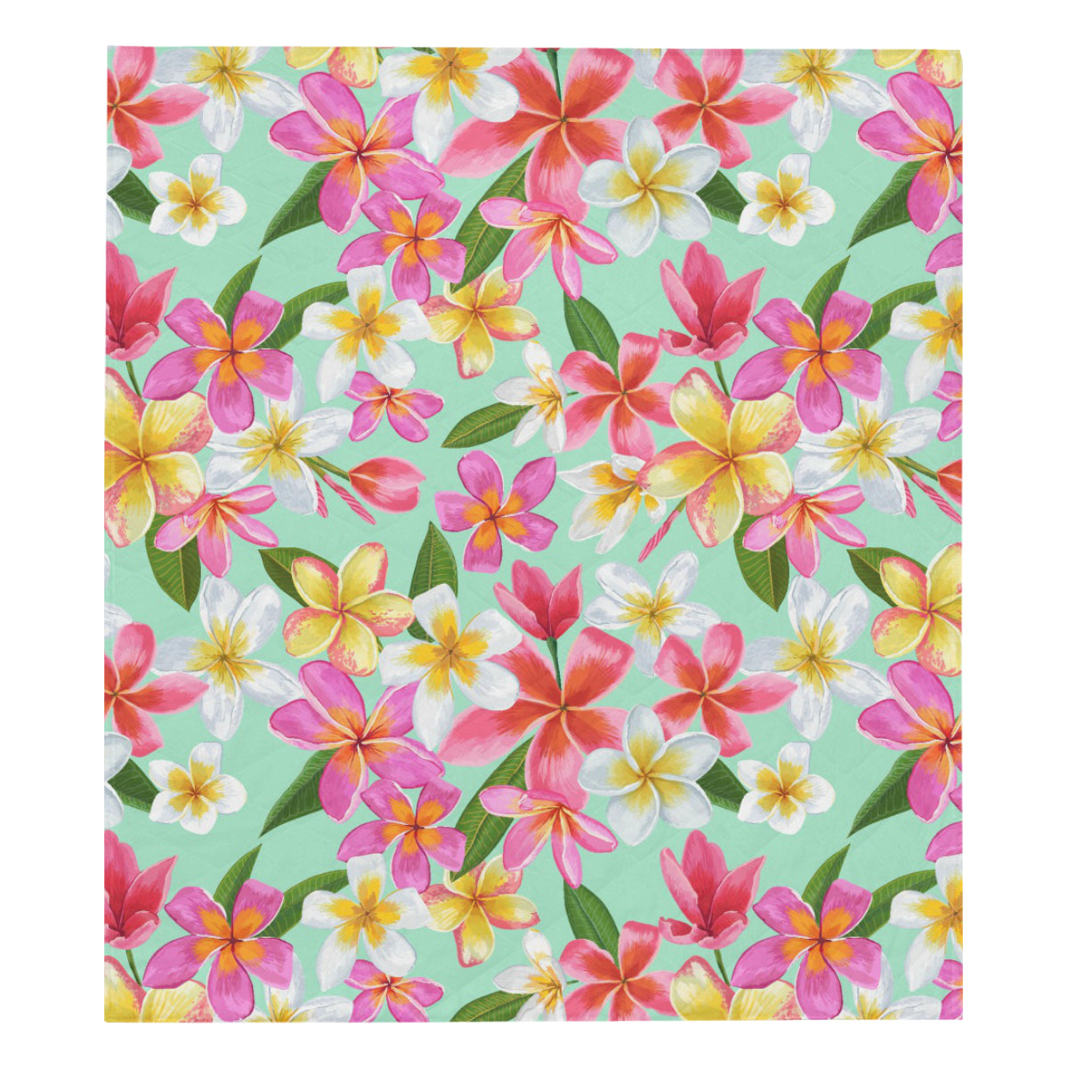 Plumeria Pattern Print Design PM014 Premium Quilt