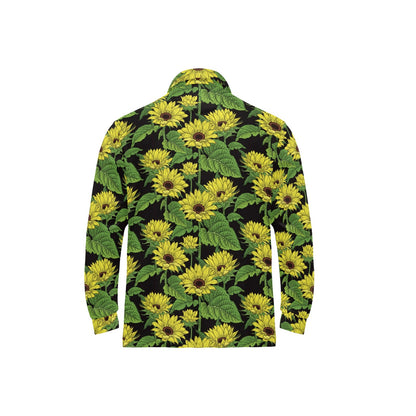 Sunflower Print Design LKS3010 Long Sleeve Polo Shirt For Men's