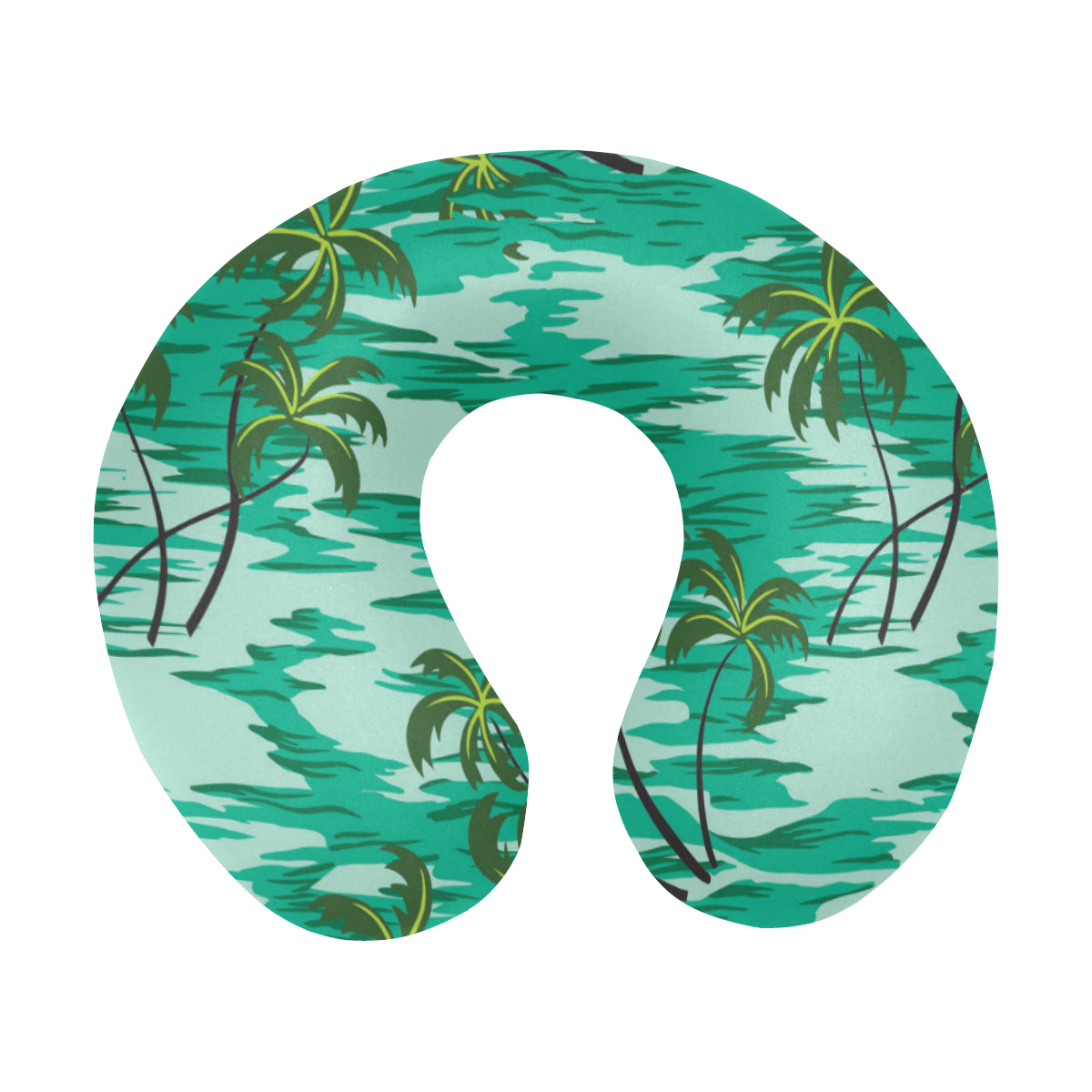 Palm Tree Pattern Print Design A01 U-Shaped Travel Neck Pillow