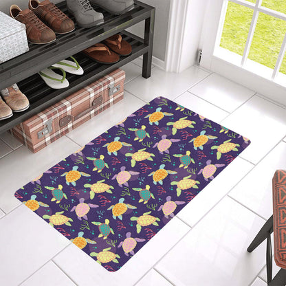 Sea Turtle Color Smile Rubber Doormat