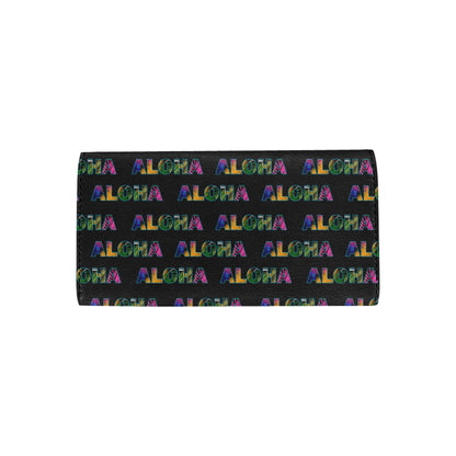 Aloha Hawaii Neon Women's Trifold Wallet