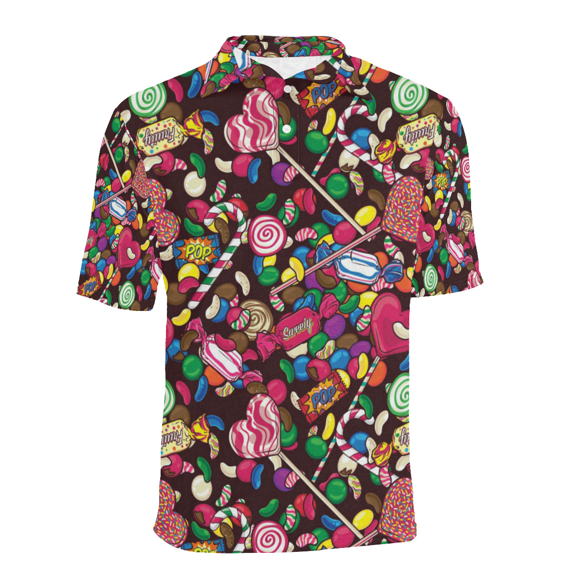 Candy Pattern Print Design CA02 Men Polo Shirt