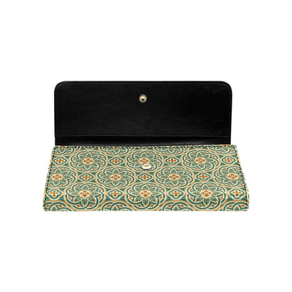 Cross Pattern Print Design 01 Women's Trifold Wallet
