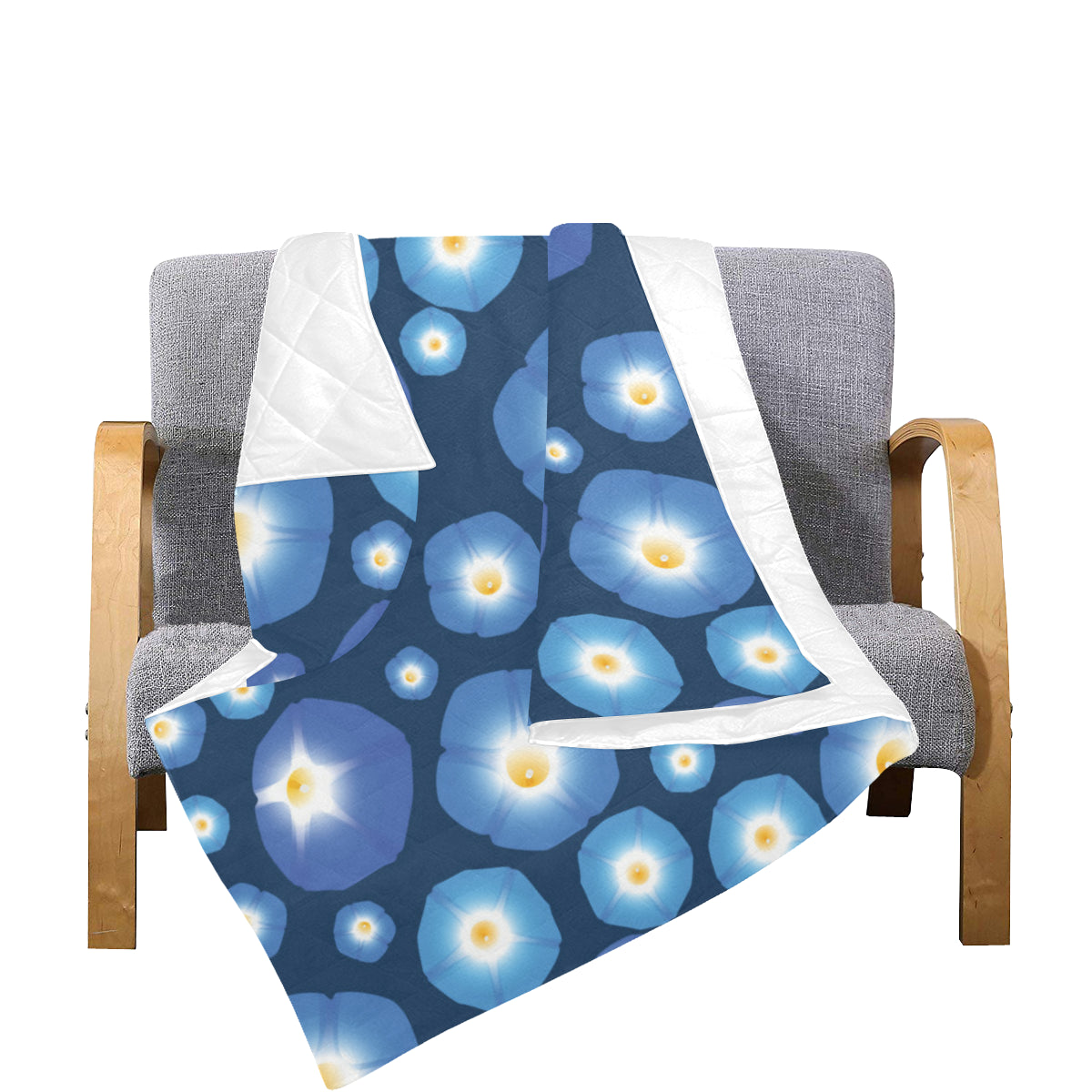 Morning Glory Pattern Print Design 02 Premium Quilt
