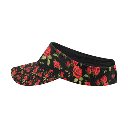 Red Rose Themed Print Unisex Sun Visor