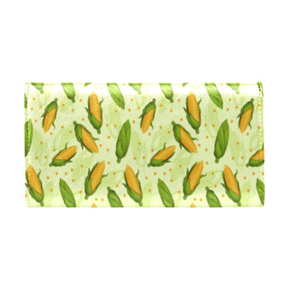 Agricultural Fresh Corn cob Print Pattern Women's Trifold Wallet