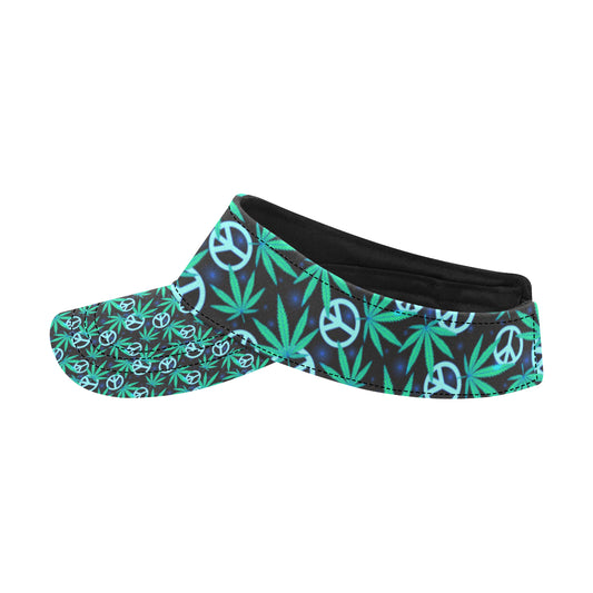 Peace Sign Themed Design Print Unisex Sun Visor