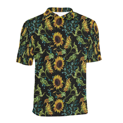 Sunflower Print Design LKS308 Men Polo Shirt