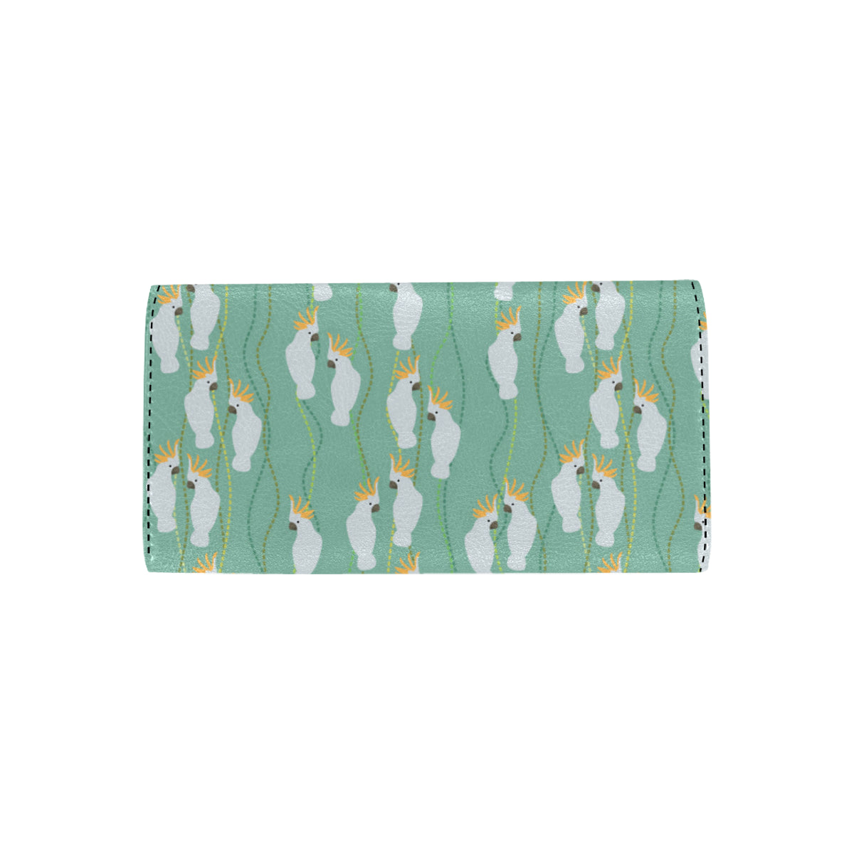 Cockatoo Pattern Print Design 01 Women's Trifold Wallet