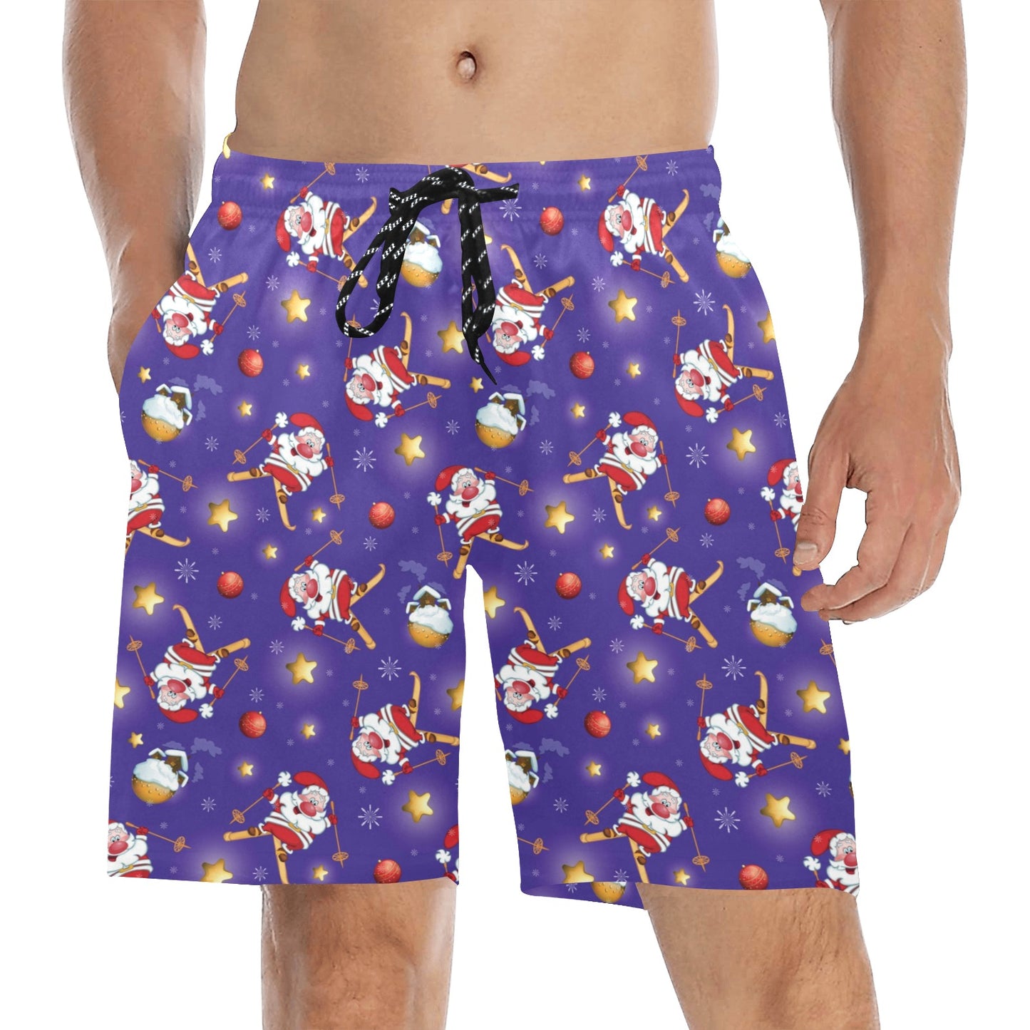 Ski Print Design LKS308 Men's Swim Trunks Beach Shorts
