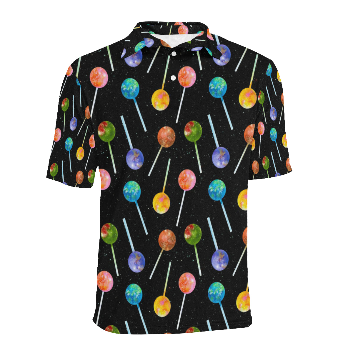 Lollipop Pattern Print Design LL04 Men Polo Shirt