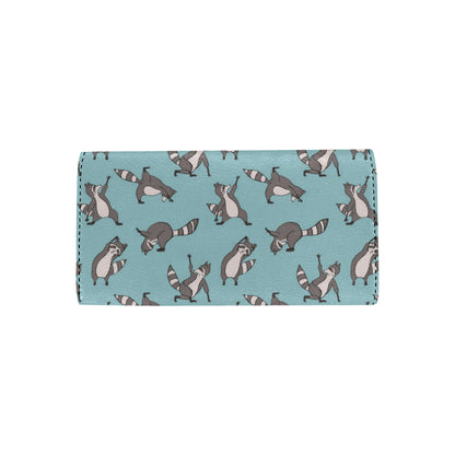 Raccoon Pattern Print Design A07 Women's Trifold Wallet