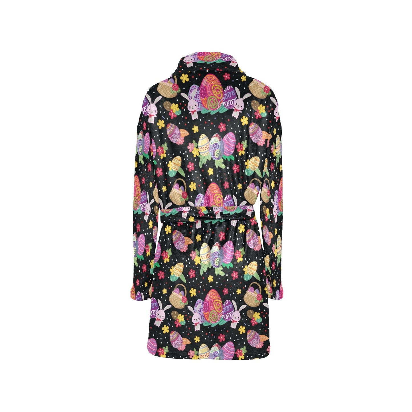 Easter Eggs Pattern Print Design RB06 Women's Fleece Robe