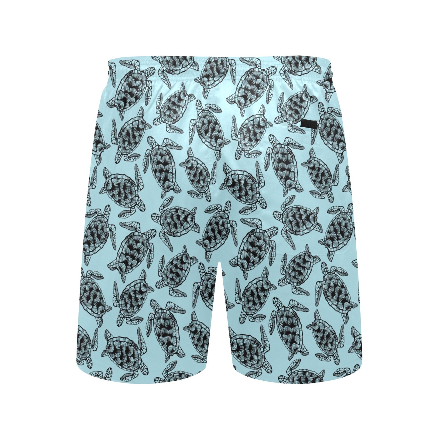 Sea Turtle Print Design LKS3010 Men's Swim Trunks Beach Shorts