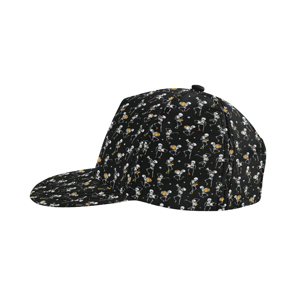 Skeleton Dance Print Snapback Cap