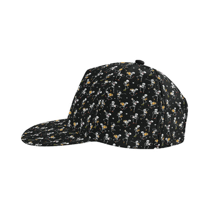 Skeleton Dance Print Snapback Cap
