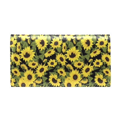 Sunflower Fresh Bright Color Print Women's Trifold Wallet