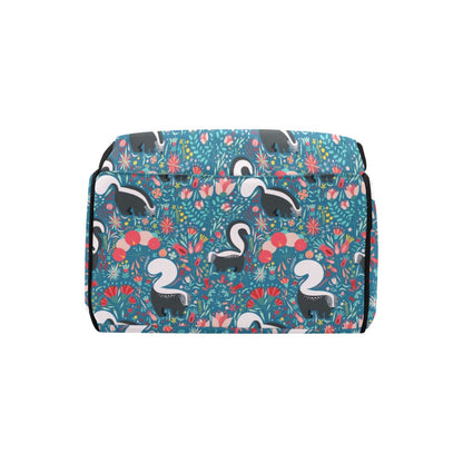 Skunk Print Design LKS302 Diaper Bag Backpack