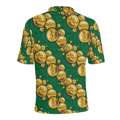 Bitcoin Pattern Print Design DO02 Men Polo Shirt