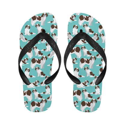 St Bernards Print Design LKS302 Flip Flops
