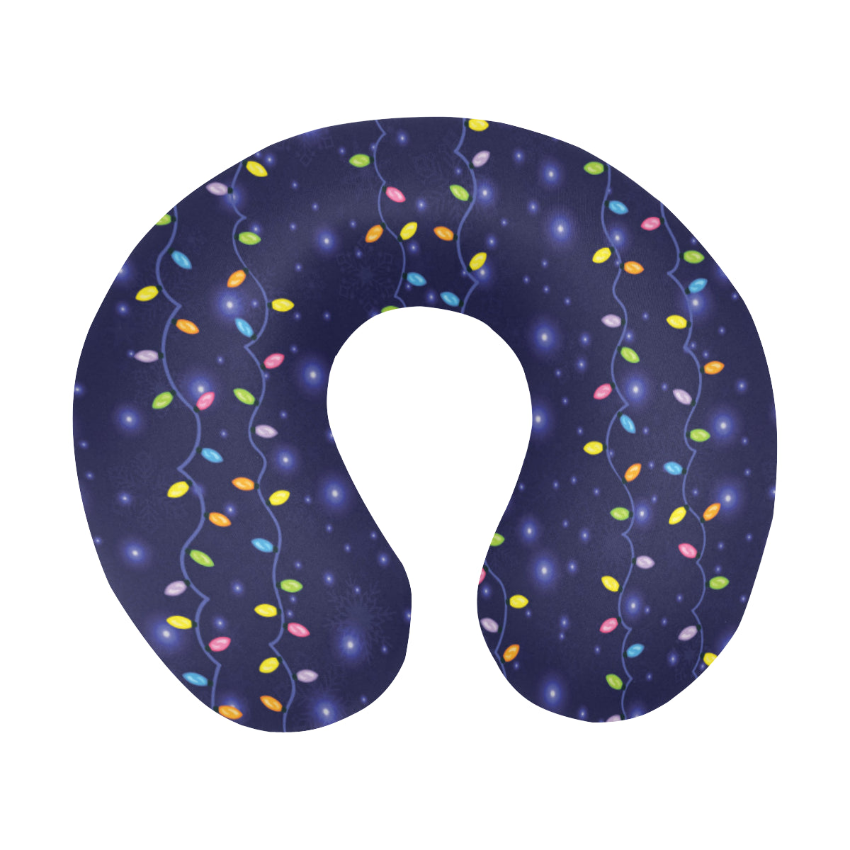 Christmas Light Pattern Print Design 03 U-Shaped Travel Neck Pillow