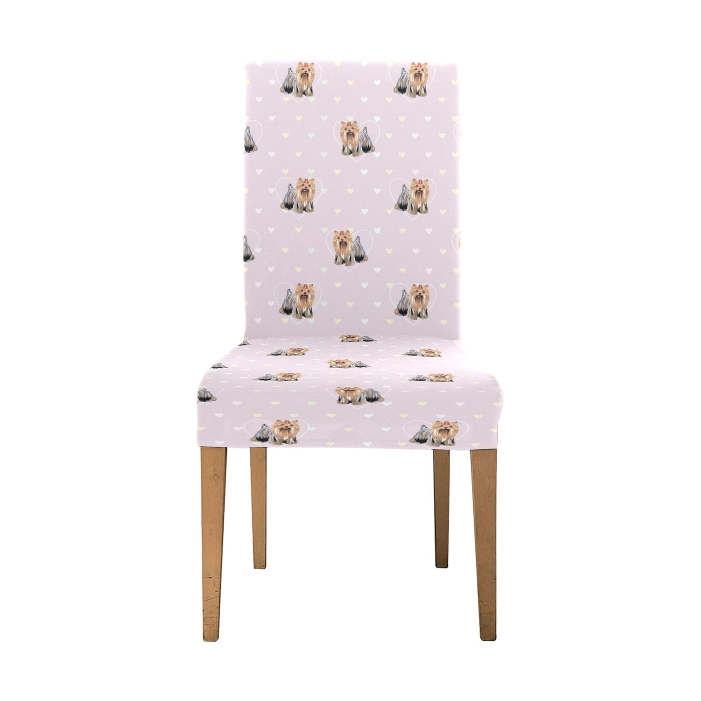 Yorkshire Terriers Print Design LKS302 Dining Chair Slipcover