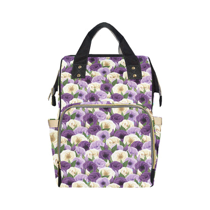 Lisianthus Pattern Print Design LT01 Diaper Bag Backpack