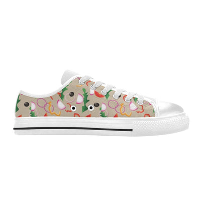 Salad Print Design LKS303 Women's White Low Top Shoes