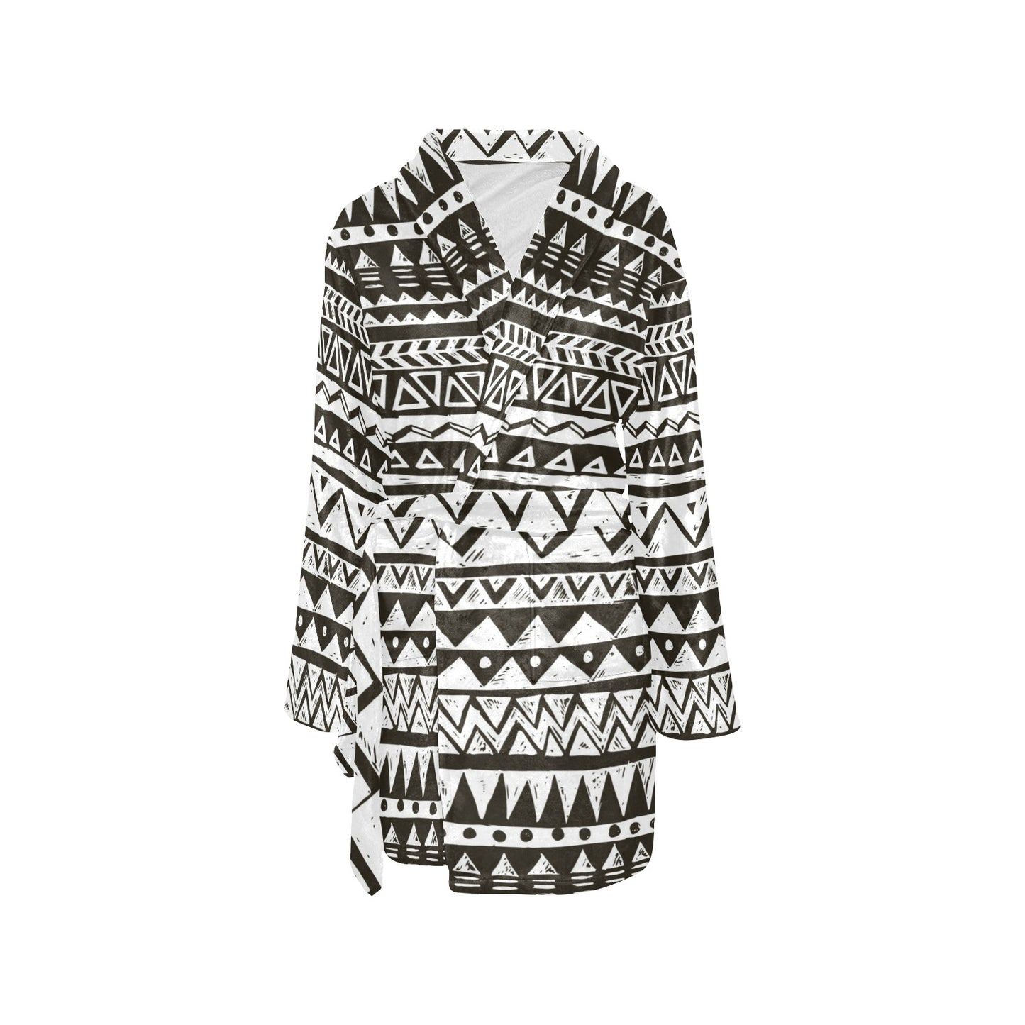 Hand draw Tribal Aztec Women's Fleece Robe