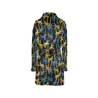 Palm Tree Pattern Women's Fleece Robe