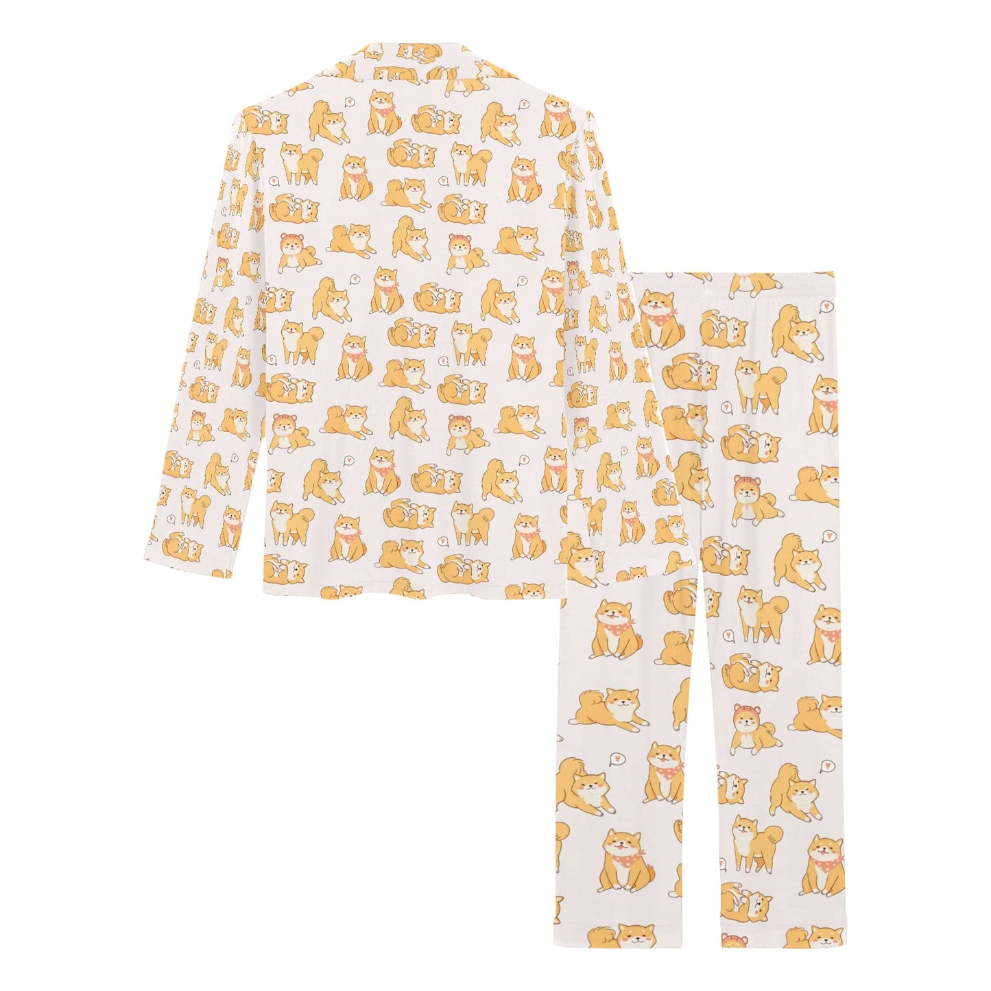 Shiba Inu Print Design LKS308 Women's Long Pajama Set