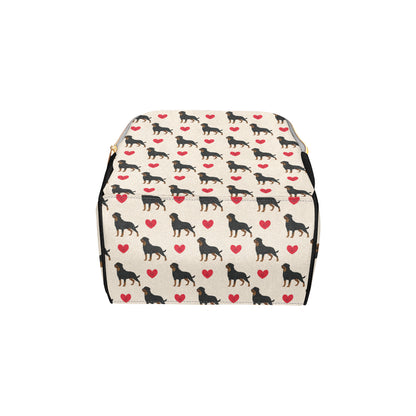 Rottweiler Pattern Print Design A02 Diaper Bag Backpack