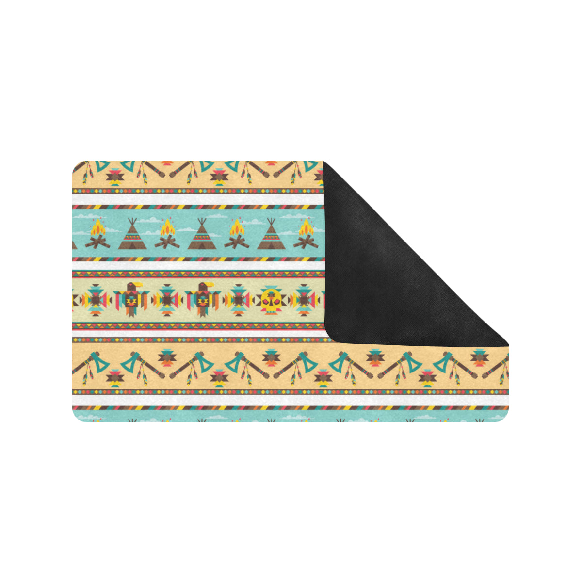 American indian Life Pattern Rubber Doormat