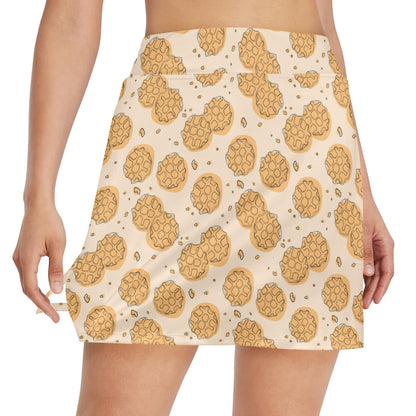 Waffle Print Design LKS303 17" Golf & Pickleball Skort with Pockets