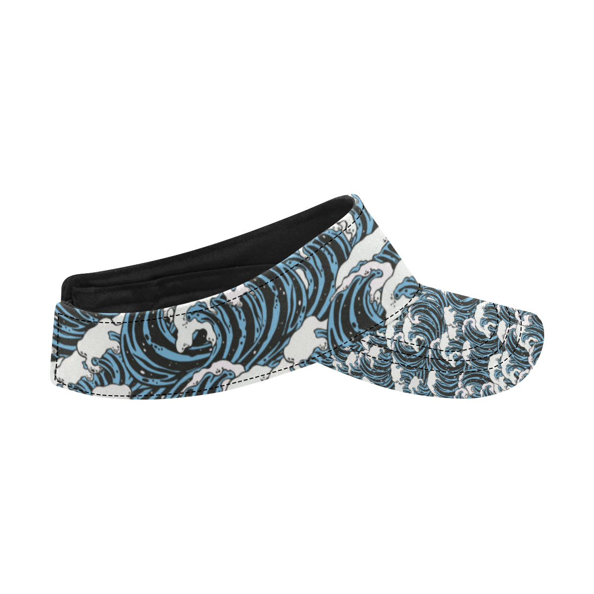 Surf Wave Pattern Print Unisex Sun Visor