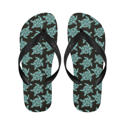 Sea Turtle Print Design LKS302 Flip Flops