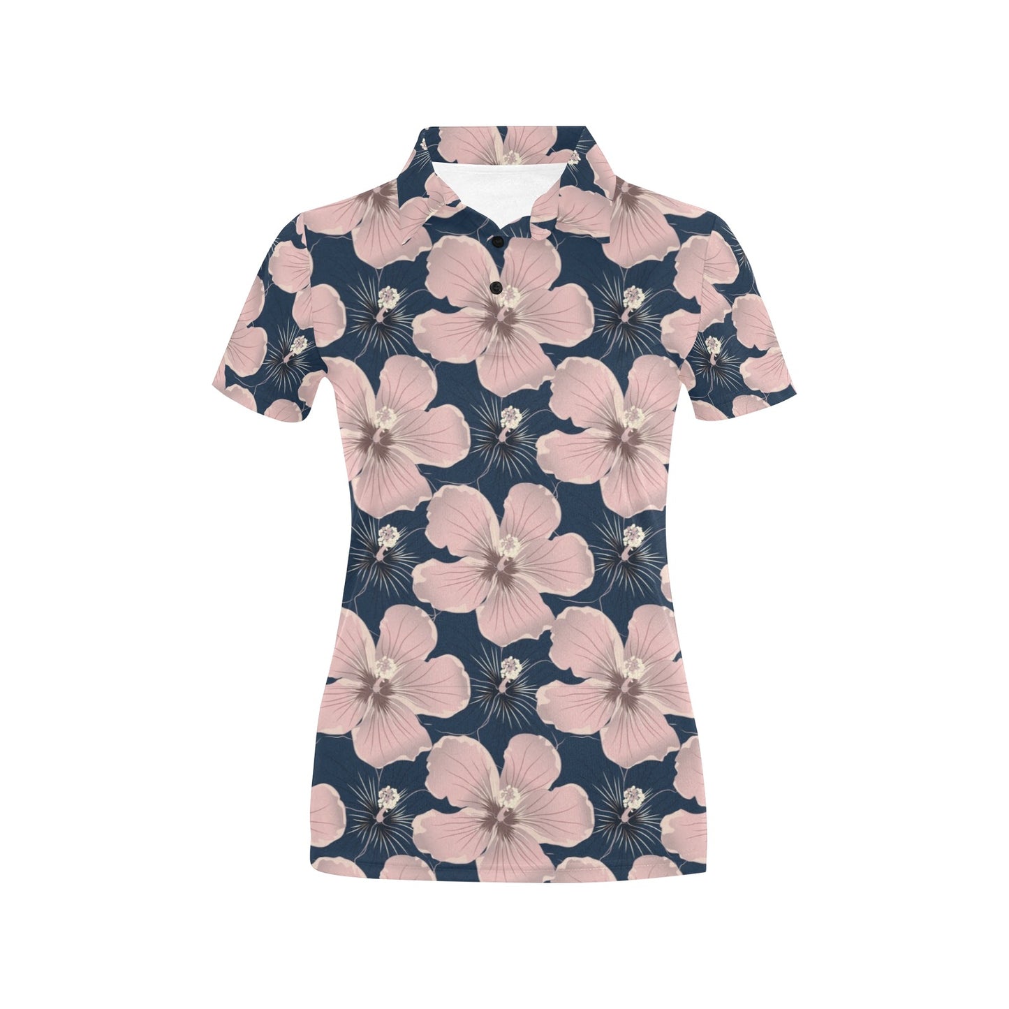 Plumeria Pattern Print Design PM018 Women's Polo Shirt