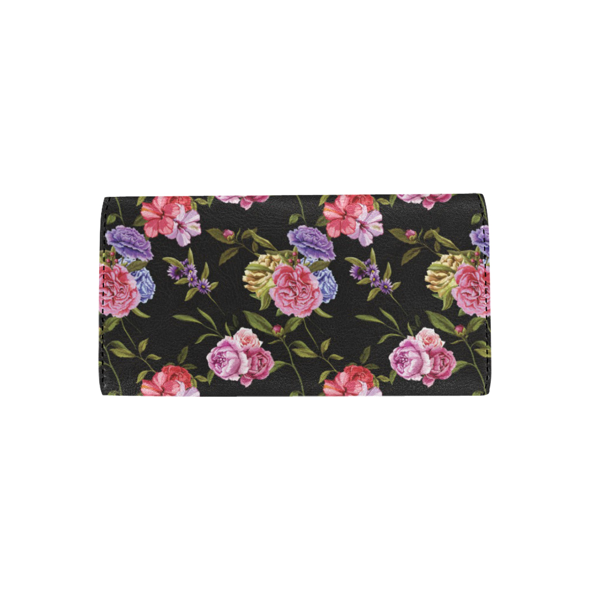 Carnations Pattern Print Design CN05 Women's Trifold Wallet
